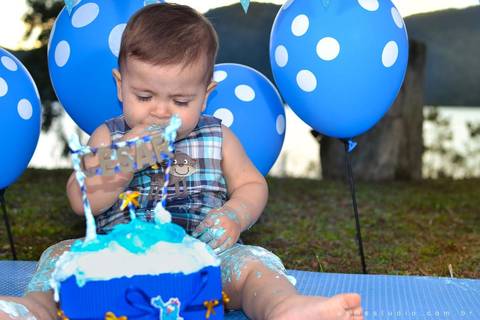 ensaio fotografico smash the cake'