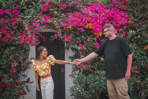 caminando fondo flores willi elvira novios'