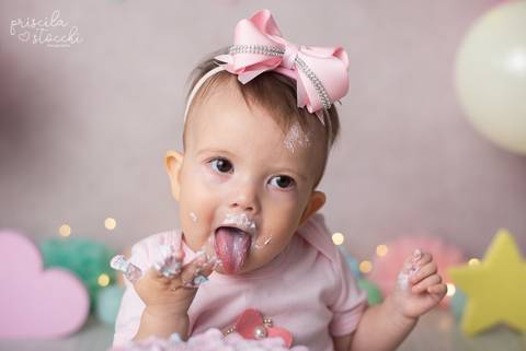 Smash the Cake 1 ano menina ideias'