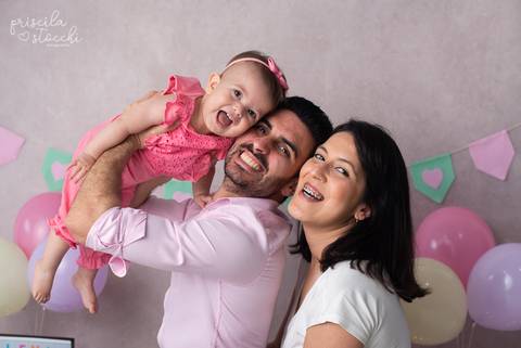 Fotos Bebê 1 ano família menina SP'