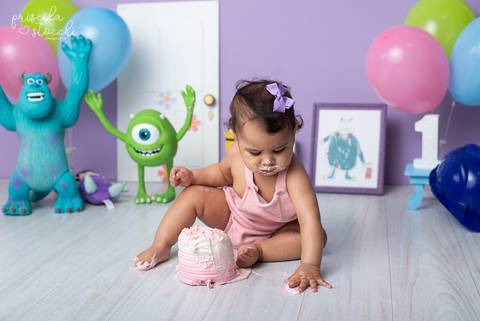 Ensaio com bolo 1 ano SP'