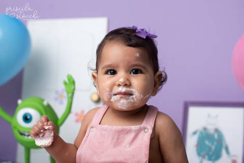 Ensaio com bolo de 1 ano São Paulo'