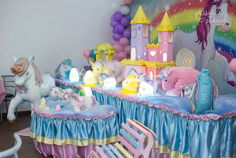 Festa Infantil Unicórnio Buffet Festas & Cia SP'