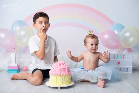 Smash the Cake com irmão SP'