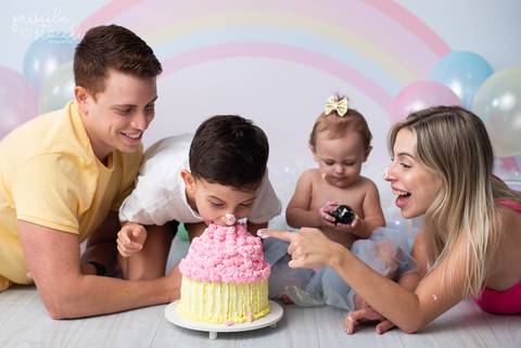 Smash the Cake Foto em Família São Paulo'