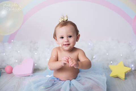 Estúdio Fotográfico Zona Sul SP Ensaio 1 ano Arco Íris SP'