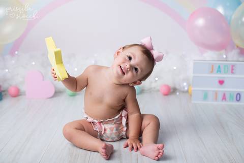 Ensaio de 1 ano Arco Íris Zona Sul SP'