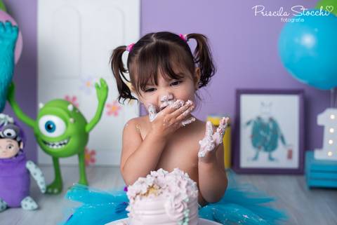 Ensaio Smash the Cake Boo Monstros SA SP'