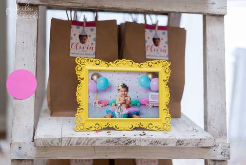 Decoração com Foto Festa 1 ano São Paulo'