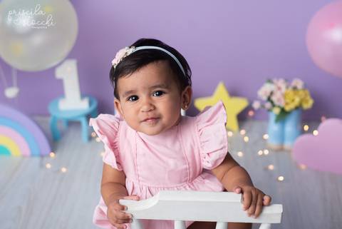 Ensaio de 1 ano menina Zona Sul SP'