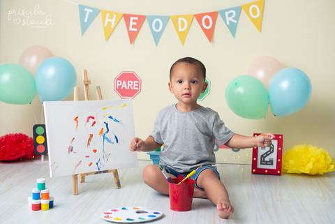 Ensaio Fotográfico com Tintas 2 anos Zona Sul SP'