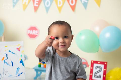 Ensaio com Tintas 2 anos Estúdio Zona Sul SP'