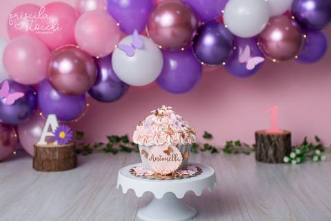 Bolo Para Smash the Cake Borboletas Zona Sul São Paulo '