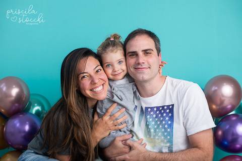 Ensaio 2 anos com os pais Estúdio Zona Sul SP'