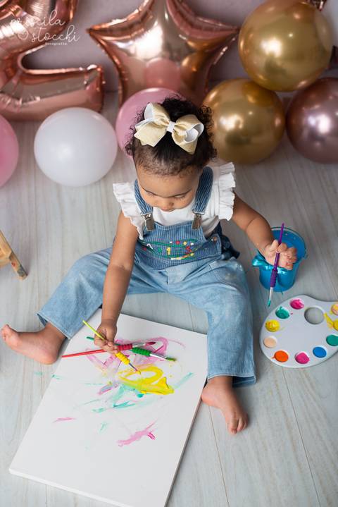 Smash the Paint Menina 2 anos Estúdio Zona Sul SP'