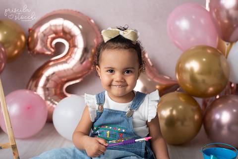 Ensaio com Tintas Menina 3 anos Zona Sul SP'