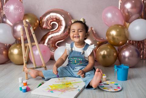 Ensaio com Tintas Menina Zona Sul SP'