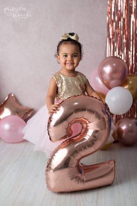 Ensaio 2 anos Menina Estúdio Zona Sul SP'