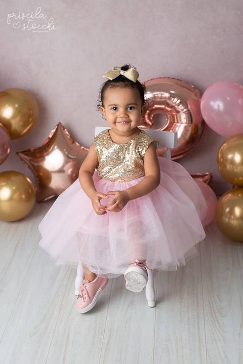 Ensaio 3 anos Menina Estúdio Zona Sul SP'