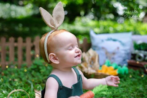 Ensaio de Páscoa Bebê SP Zona Sul'