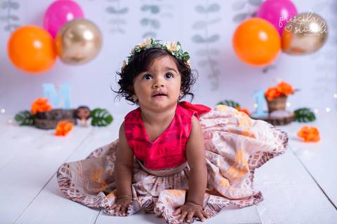 Ensaio de 1 aninho Menina Moana Baby SP Zona Sul'