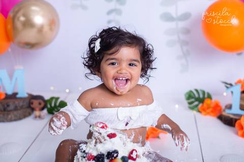 Smash the Cake Menina Moana Baby SP Zona Sul'