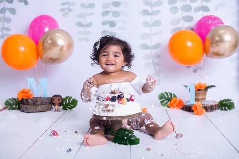 Smash the Cake 1 ano Moana Baby SP'