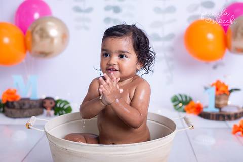Banho Smash the Cake 1 ano SP Zona Sul'