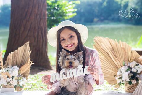 Ensaio Fotográfico Dia das Mães Com Cachorro SP'