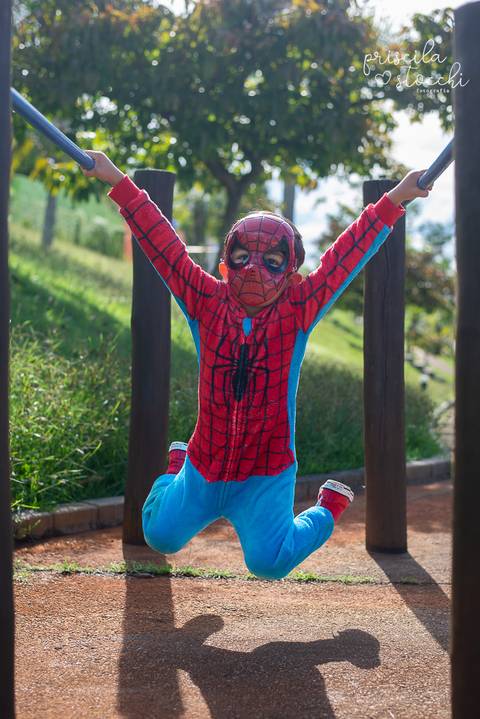 Ensaio Infantil Homem Aranha Ao Ar Livre SP'