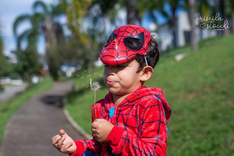 Ensaio Infantil Homem Aranha Externo SP Zona Sul'