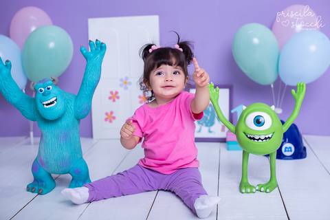 Ensaio Fotográfico 1 ano Boo Monstros SA SP'
