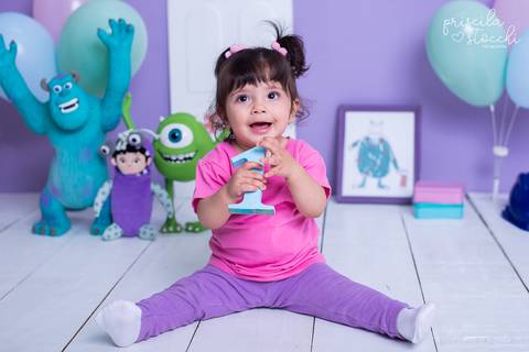 Ensaio de 1 ano Bu Boo Monstros SA São Paulo'