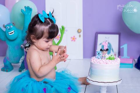 Ensaio Smash the Cake Menina Boo Monstros SA SP Zona Sul'