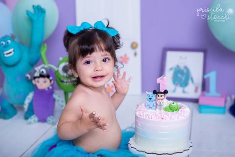 Smash the Cake Menina Boo Monstros SA São Paulo'