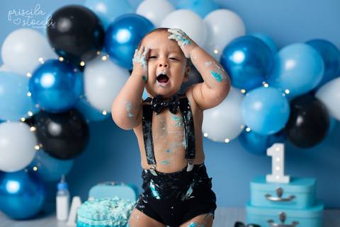 Smash the Cake Ensaio 1 ano Menino SP Zona Sul'