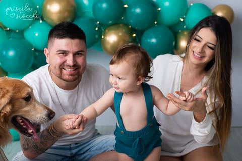 Ensaio 1 ano com os Pais Fotos em Família SP'