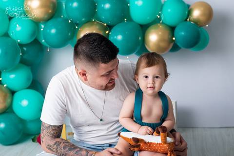 Ensaio 1 ano com Balões com os Pais SP Zona Sul'