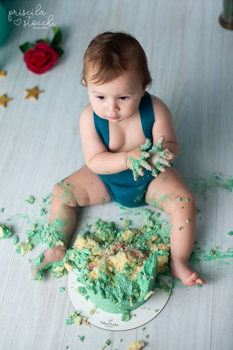 Ensaio de 1 ano com bolo SP Zona Sul'