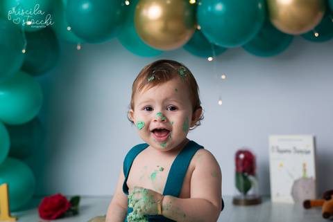 Ensaio Smash the Cake 1 ano Menino SP'