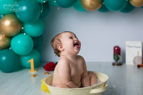 Ensaio Banho Smash the Cake Menino SP'