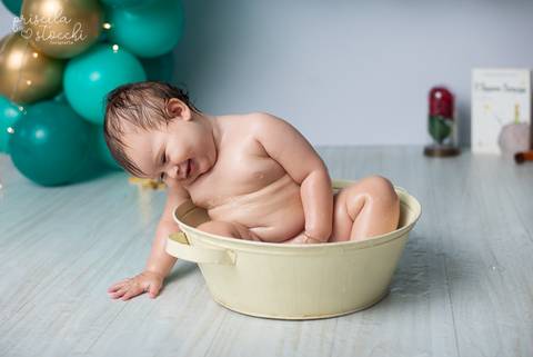 Ensaio Banho Smash the Cake Menino SP'