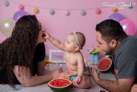 Smash the Cake Com Frutas Com os Pais SP'