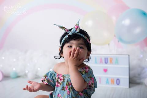 Ensaio 1 aninho menina arco-íris SP'