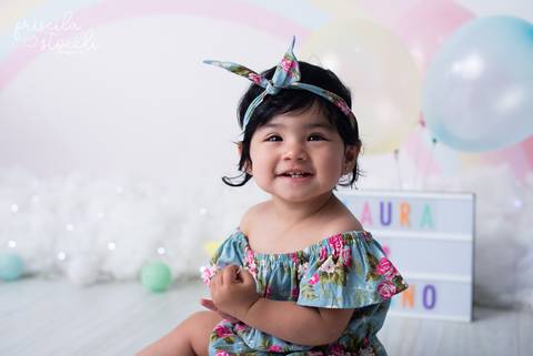 Ensaio 1 ano Menina Arco Íris SP Zona Sul'