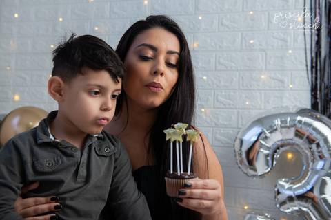 Ensaio de Aniversário Adulto com Filho SP'