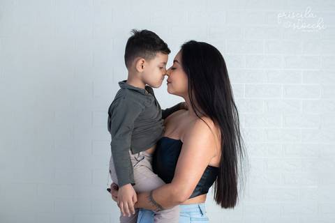 Ensaio Mãe e Filho Estúdio SP'