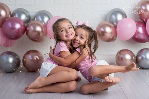Sessão de Fotos Aniversário 5 anos Gêmeas SP'