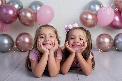 Ensaio de Aniversário Gêmeas SP'