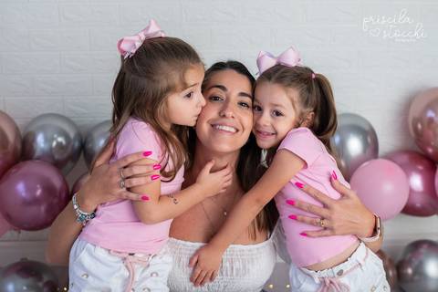 Ensaio Mãe e Filhas SP Estúdio'